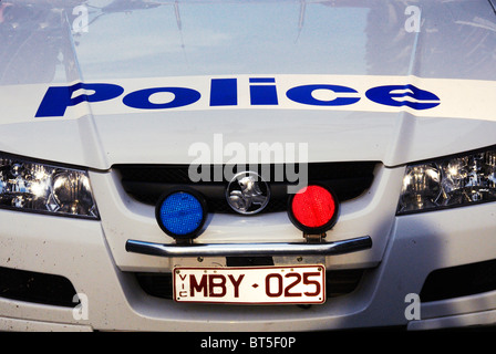 Nahaufnahme der Polizei Auto in Melbourne Stockfoto