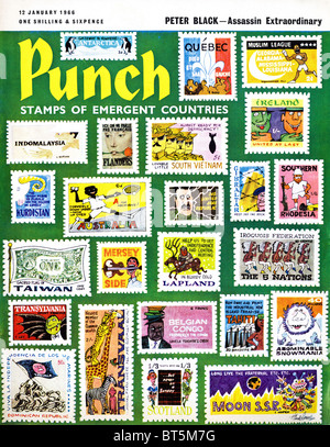 Cover Punch-Magazin vom 12. Januar 1966 zum Preis von 1s6d Stockfoto