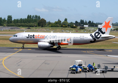 australische Fluggesellschaft Jet Sterne Fluggesellschaft Air Bus Heck Logo Abzeichen Känguru 330, 737, 767, a330, Luft, Airbus, Flugzeug, Airliner, ein Stockfoto