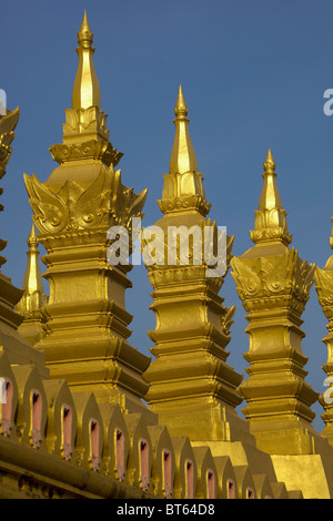 Pha, dass Luang Tempel Vientiane Laos Stockfoto