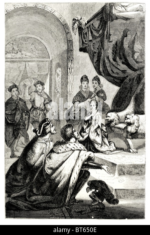 Verlobung des französischen Prinzessin, König Richard II 2. 6 Januar 1367 – c. 14 Februar 1400 Achter König von England Haus der Plantag Stockfoto