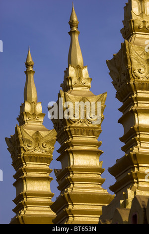 Pha, dass Luang Tempel Vientiane Laos Stockfoto