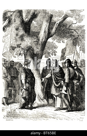 Henry II 2. Louis bei Gisors treffen regierte Heinrich II. (5 März 1133 – 6 Juli 1189) als König von England 1154 – 1189, Graf von Anjou, C Stockfoto