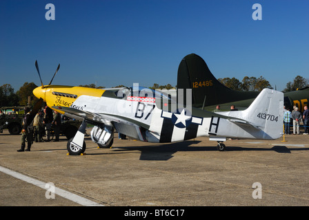 P-51 Mustang in Duxford Airshow Stockfoto