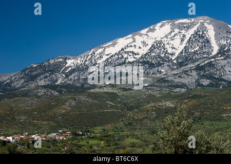 Steni Evias Bergdorf im zentralen Euböa Insel Stockfoto