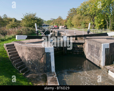 Grand union Canal Hatton Flug der Verriegelungen Warwickshire Midlands England uk Stockfoto