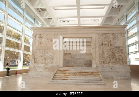 Ara Pacis Augustae Rom Streitfragen Stockfoto