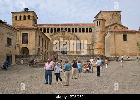 Stiftskirche, Santillana del Mar, Kantabrien, Spanien. Stockfoto