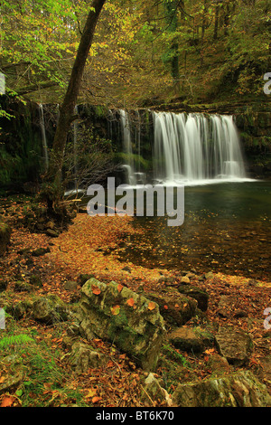 Obere Ddwli Wasserfall; Wales; Stockfoto