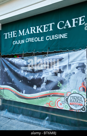 Louisiana, New Orleans, French Quarter, The Market Cafe auf dem französischen Markt, Cajun kreolische Küche Stockfoto