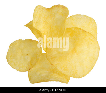 Chips auf einem weißen Hintergrund Stockfoto