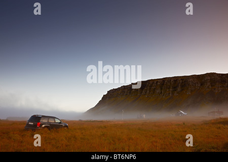 4WD Reise quer durch die Fáskrúdsfjördur, Island Stockfoto