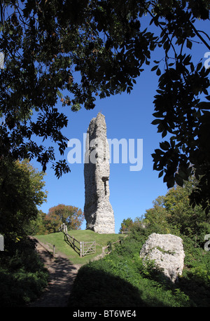 Die Überreste des Bramber Castle in West Sussex. Bild von James Boardman. Stockfoto