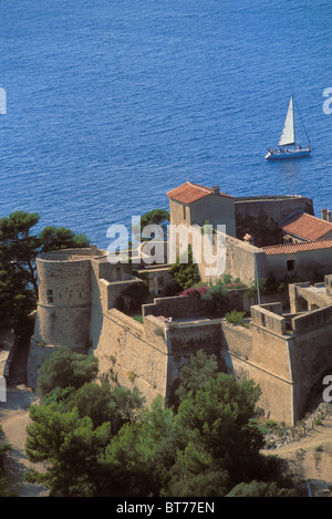 Frankreich, Var, Port-Cros Island, Fort du Moulin Stockfoto