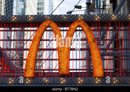 Straßen von Broadway in Downtown Manhattan NYC USA Stockfoto