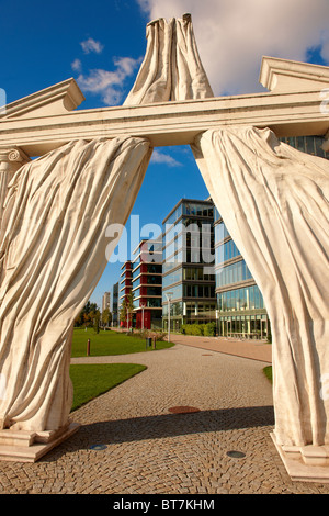 Vodafone & Morgan Stanley Hauptquartier im Buisness Park neben dem Nationaltheater, Lachner Odon Fasor, Budapest, Ungarn Stockfoto