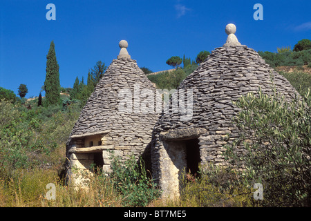 Frankreich, Vaucluse, Gordes Region, Hameau des Soldats Schäfers Hütten oder Bories Stockfoto