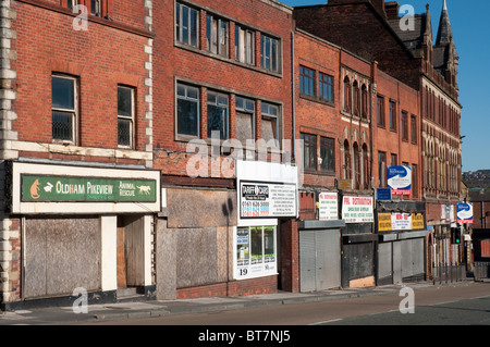 Privat- und Geschäftsräume Yorkshire Street, Oldham, Greater Manchester. Stockfoto