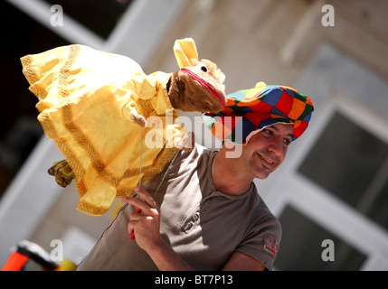 Straße Kinderanimateurin Arrecife Lanzarote Stockfoto