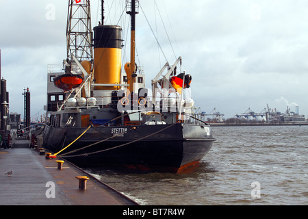 Museumsschiff, Eisbrecher, Stettin, in Övelgönne Museum Hafen, Hafen Hamburg, Hamburg, Deutschland, Europa Stockfoto