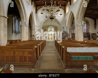 Ramsbury, Wiltshire, Kirche, Heilig-Kreuz, Innenraum Stockfoto