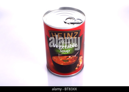 Dose Heinz klassische Gemüsesuppe aus dem Vereinigten Königreich. Stockfoto