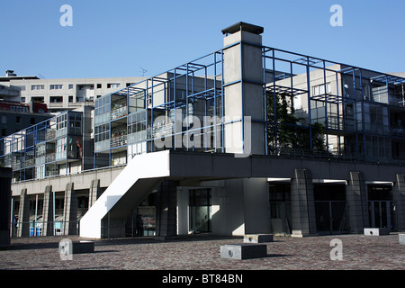 Sozialer Wohnungsbau in La Villette in Paris. Stockfoto