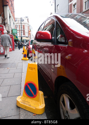 Parken in London auf ausgesetzt, Stellplätze Stockfoto