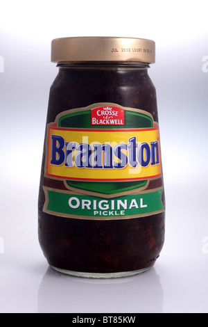 Glas von Branston Original Pickle, Crosse und Blackwell. Stockfoto