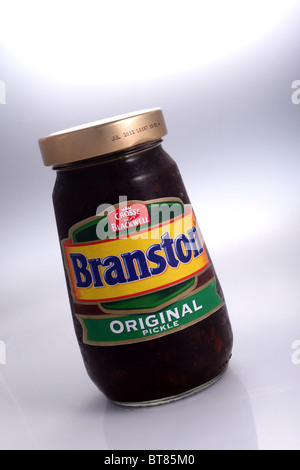 Glas von Branston Original Pickle, Crosse und Blackwell. Stockfoto