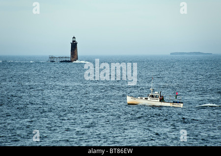 Ram Island Riff Lighthouse, Portland, Maine, USA Stockfoto