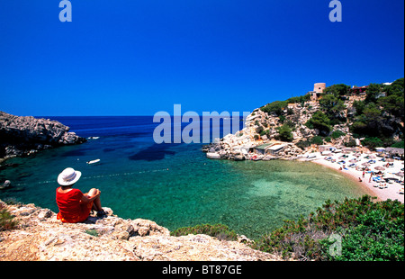 Cala Carbo, Ibiza, Balearen, Spanien Stockfoto