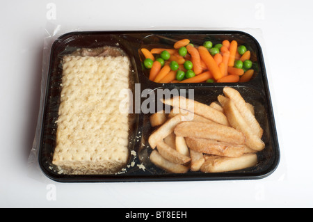 Gefrorene Steak Pie Fertiggerichte Stockfoto