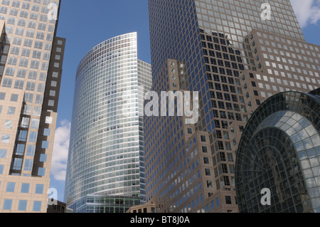 Goldman Sachs-Hauptquartier und das World Financial Center in Battery Park City. Stockfoto