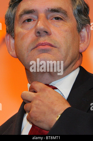 Gordon Brown spricht auf dem Kongress der TUC in Brighton.  Bild von James Boardman. Stockfoto