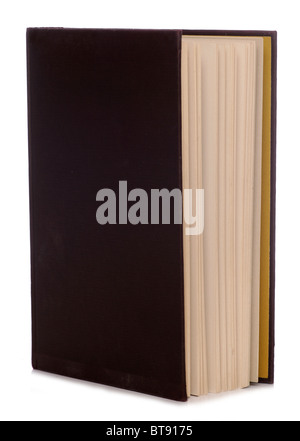 Altes Buch isoliert auf weißem Hintergrund Stockfoto