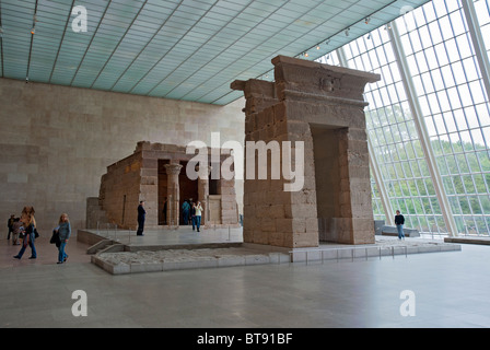 Tempel von Dendur im Metropolitan Museum of Art in Manhattan, New York City, USA Stockfoto