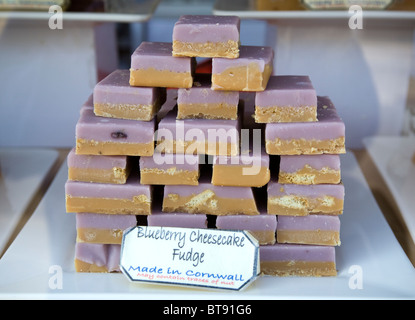 Fudge im Shop Fenster Newquay Cornwall England Stockfoto