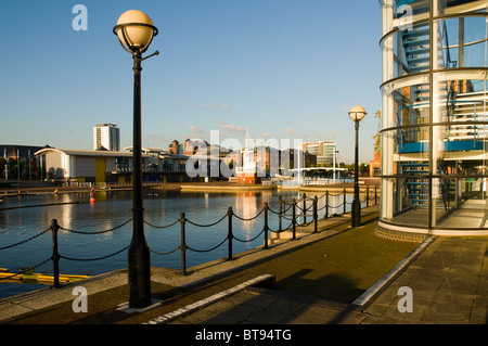 Ontario-Becken, Salford Quays, Manchester, England, Vereinigtes Königreich Stockfoto