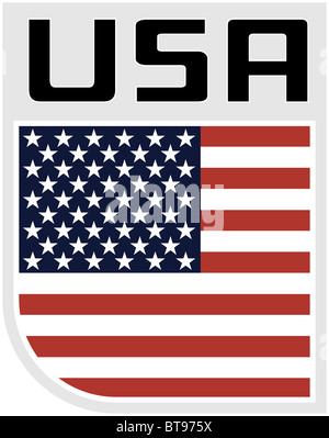 Illustration ein Symbol der Flagge der Vereinigten Staaten von Amerika Stockfoto