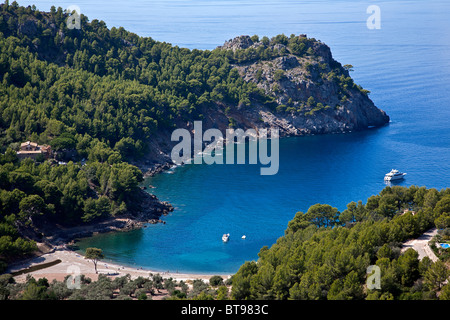 Strand Cala Tuent. Norden der Insel Mallorca (Tramuntana). Spanien Stockfoto