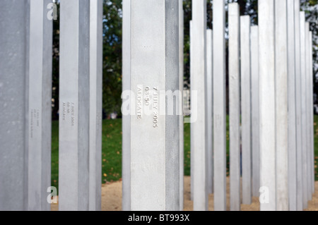 Denkmal für die 52 Opfer der Terroranschläge vom 7. Juli 2005, Hyde Park, London, UK Stockfoto