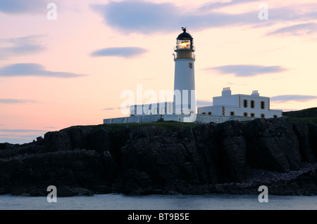 Rua Reidh Lighthouse bei Sonnenaufgang, Wester Ross, Schottland Stockfoto