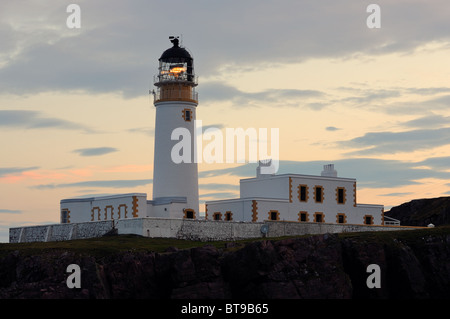 Rua Reidh Lighthouse bei Sonnenaufgang, Wester Ross, Schottland Stockfoto