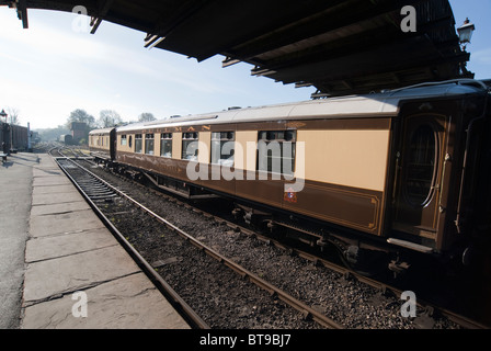 Pullman-Wagen, Bluebell Railway, Sussex, England Stockfoto