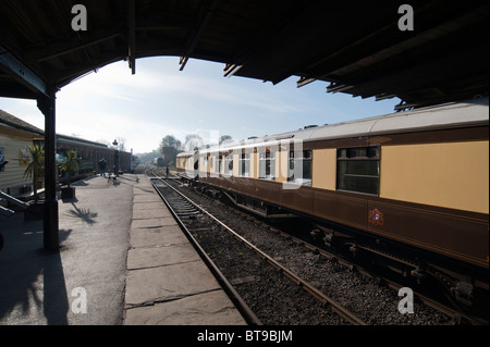 Pullman-Wagen, Bluebell Railway, Sussex, England Stockfoto