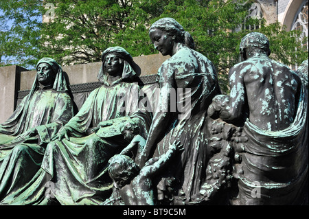 Denkmal zu Ehren der Gebrüder Van Eyck in Gent, Belgien Stockfoto