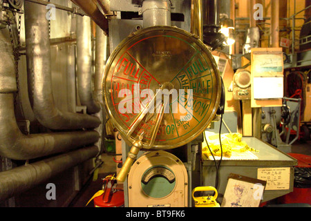 Der Raum "Telegraph" Motor der zweiten Weltkriegs Handelsschiffes "Jeremiah O'Brien Stockfoto