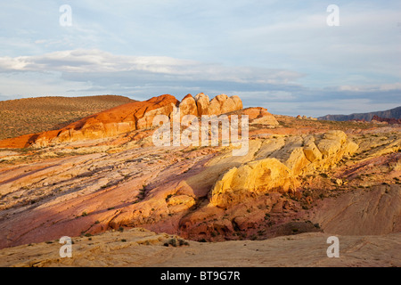 Farbige Felsen, Rainbow Vista Valley of Fire State Park, Nevada, USA Stockfoto