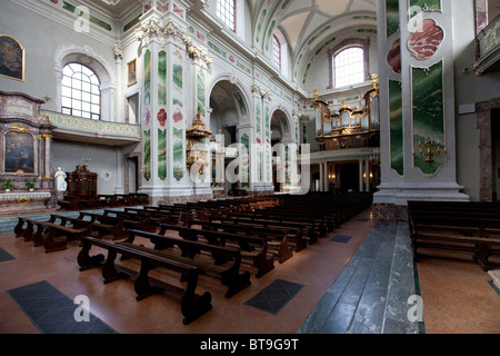 Orgel in der Jesuitenkirche, Mannheim, Rheinland-Pfalz, Deutschland, Europa Stockfoto